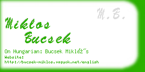 miklos bucsek business card